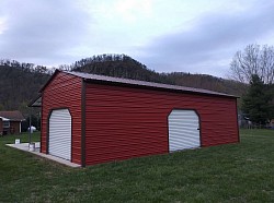 building with lean to